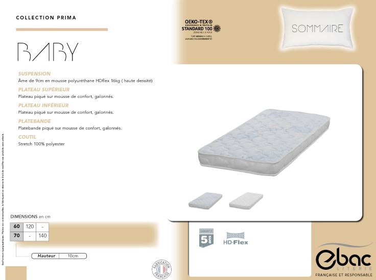 matelas baby info